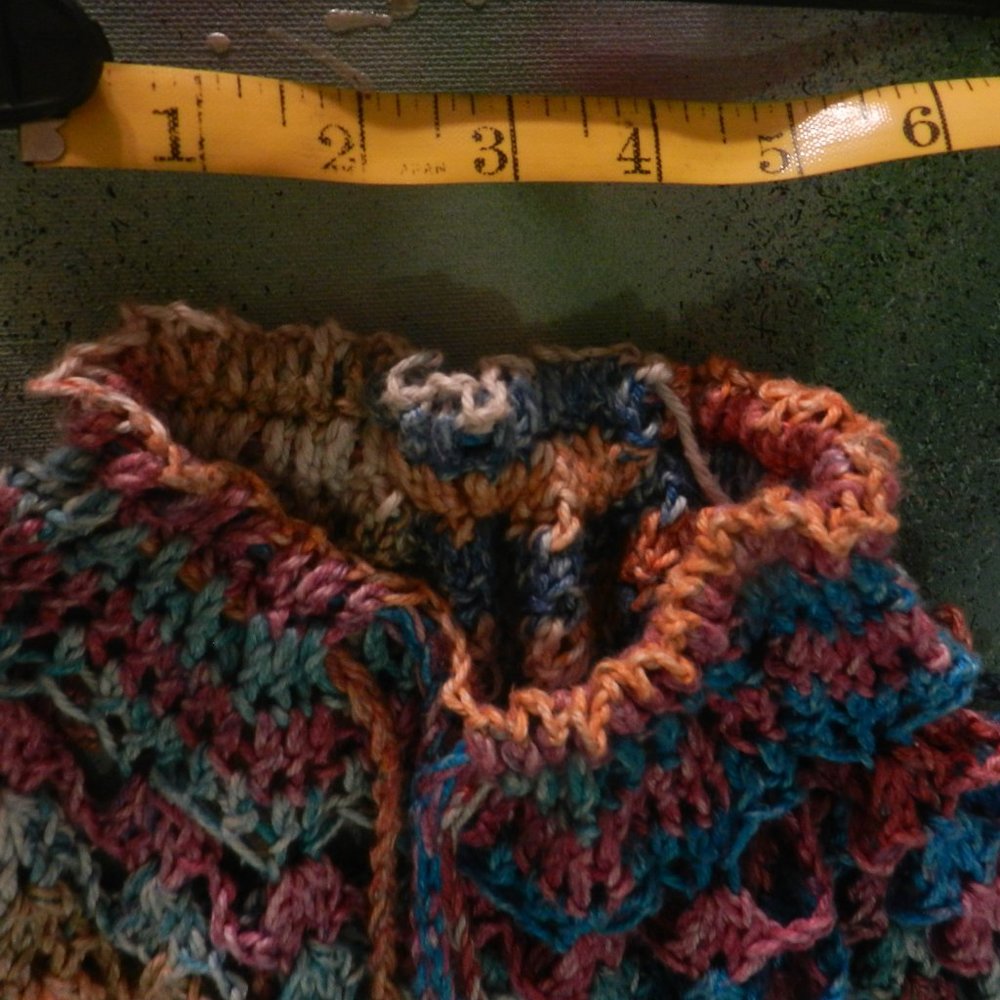 OOAK crochet boho mermaid skirt swim coverup custom handcrafted rose teal citrus - Picture 12 of 16